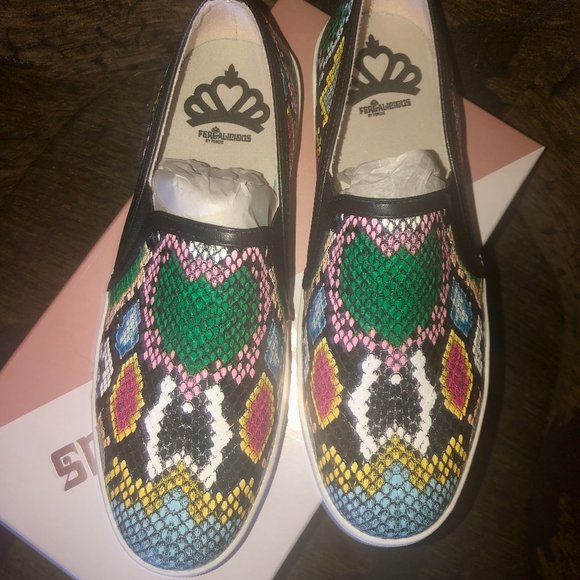 Fergalicious Shoes - Shortly Rainbow Snake Slip On Shoes by Fergalicious
